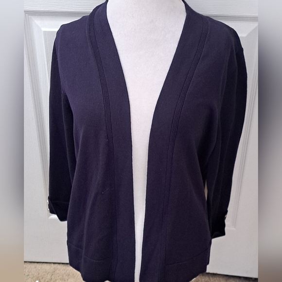 isela Royal Blue Open Front Sweater    Size XL - Picture 1 of 11